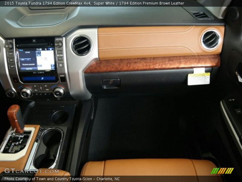 Super White / 1794 Edition Premium Brown Leather 2015 Toyota Tundra 1794 Edition CrewMax 4x4