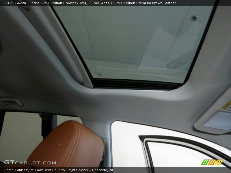 Super White / 1794 Edition Premium Brown Leather 2015 Toyota Tundra 1794 Edition CrewMax 4x4
