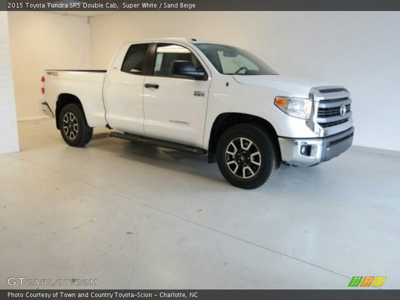 Super White / Sand Beige 2015 Toyota Tundra SR5 Double Cab