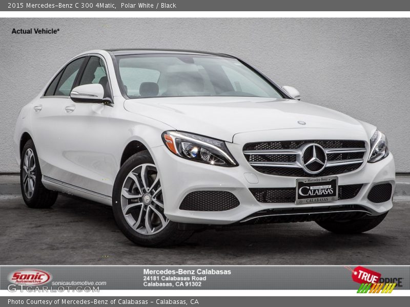 Polar White / Black 2015 Mercedes-Benz C 300 4Matic