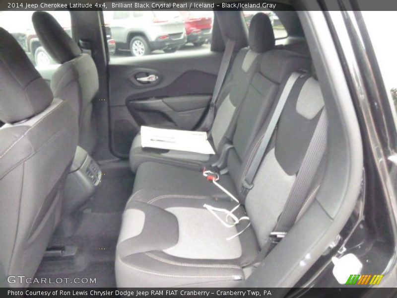 Brilliant Black Crystal Pearl / Iceland - Black/Iceland Gray 2014 Jeep Cherokee Latitude 4x4