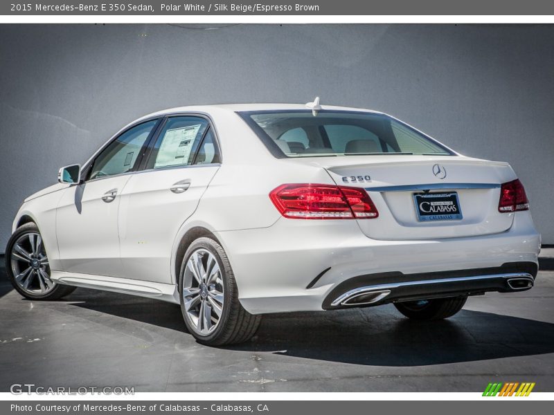 Polar White / Silk Beige/Espresso Brown 2015 Mercedes-Benz E 350 Sedan