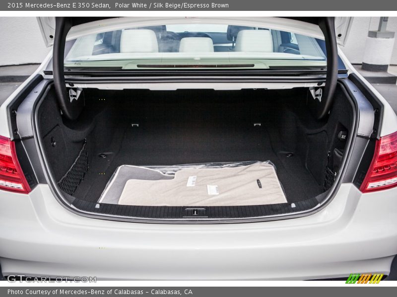 Polar White / Silk Beige/Espresso Brown 2015 Mercedes-Benz E 350 Sedan