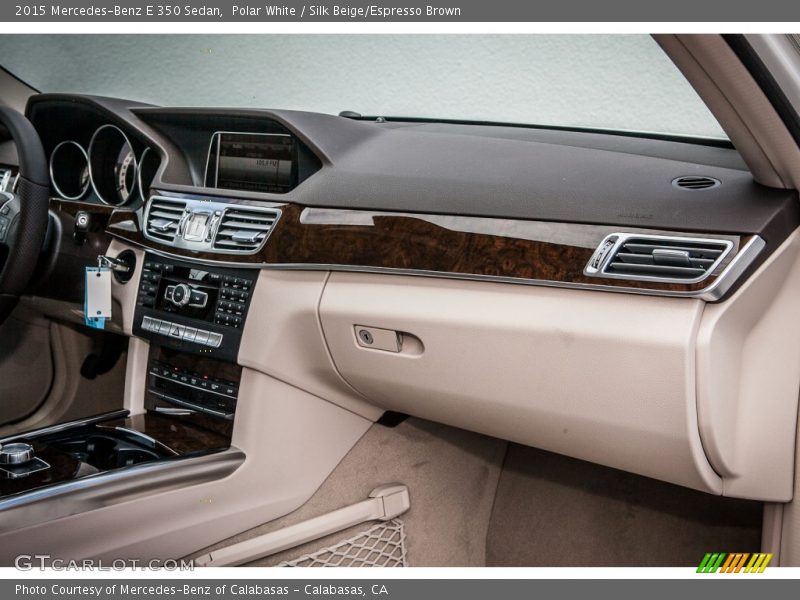 Polar White / Silk Beige/Espresso Brown 2015 Mercedes-Benz E 350 Sedan