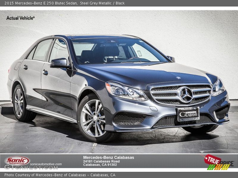 Steel Grey Metallic / Black 2015 Mercedes-Benz E 250 Blutec Sedan