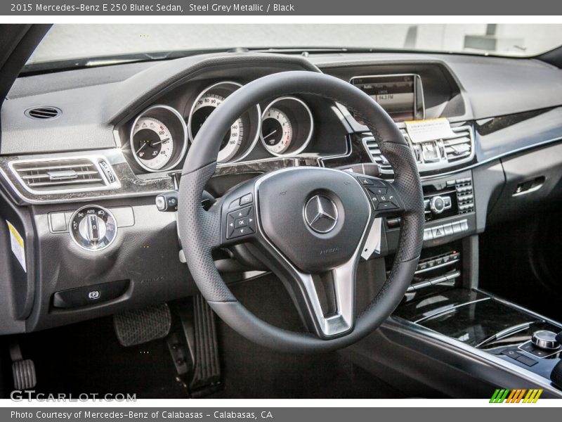 Steel Grey Metallic / Black 2015 Mercedes-Benz E 250 Blutec Sedan