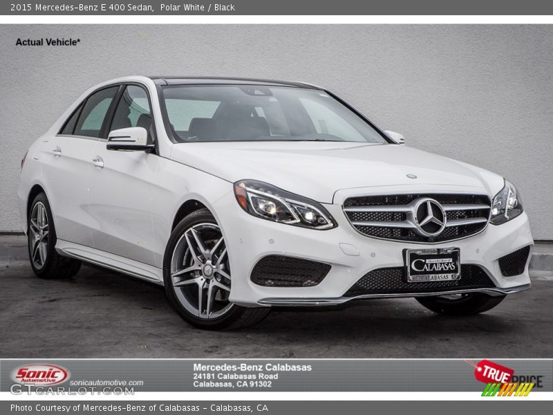 Polar White / Black 2015 Mercedes-Benz E 400 Sedan