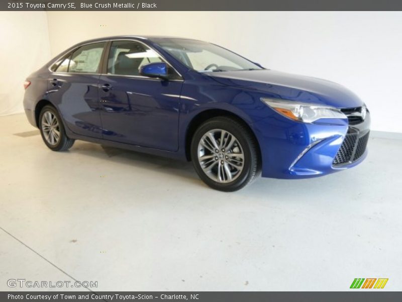 Blue Crush Metallic / Black 2015 Toyota Camry SE