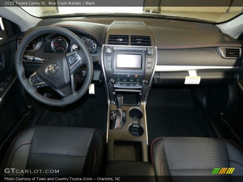 Blue Crush Metallic / Black 2015 Toyota Camry SE