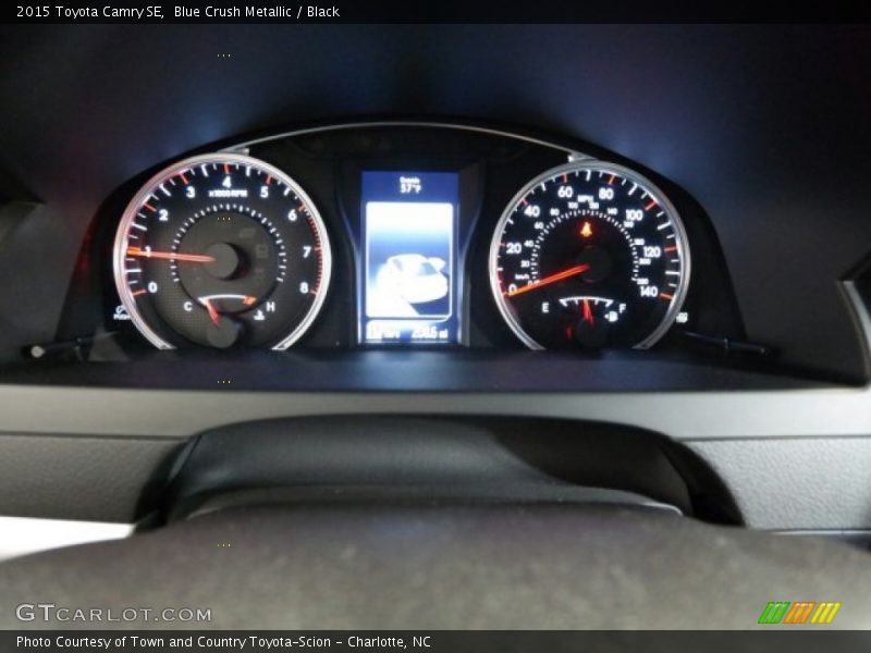 Blue Crush Metallic / Black 2015 Toyota Camry SE