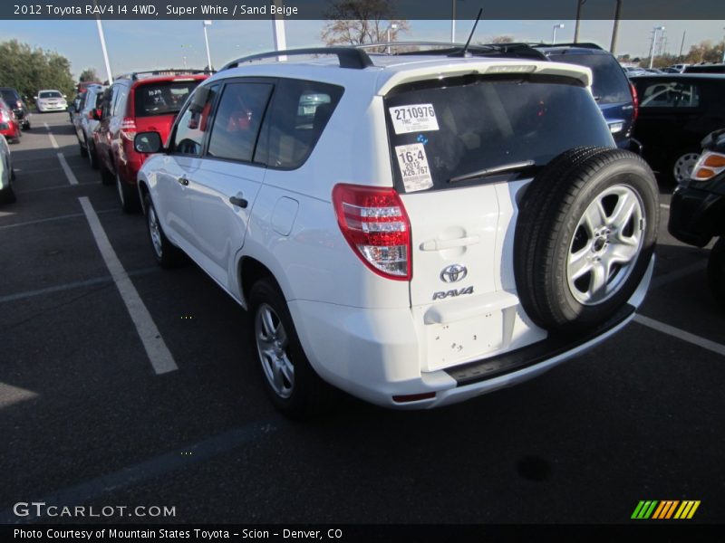 Super White / Sand Beige 2012 Toyota RAV4 I4 4WD