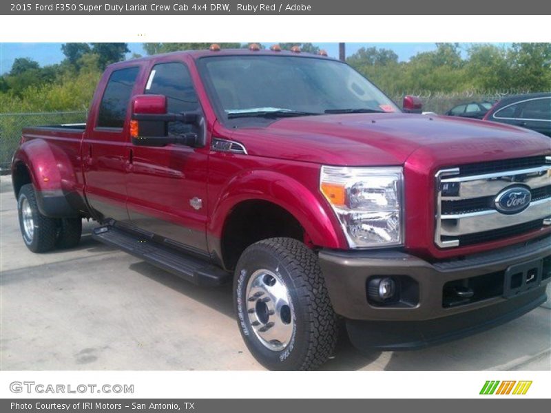 Ruby Red / Adobe 2015 Ford F350 Super Duty Lariat Crew Cab 4x4 DRW