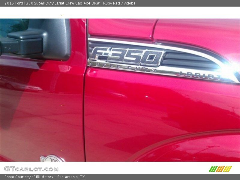 Ruby Red / Adobe 2015 Ford F350 Super Duty Lariat Crew Cab 4x4 DRW