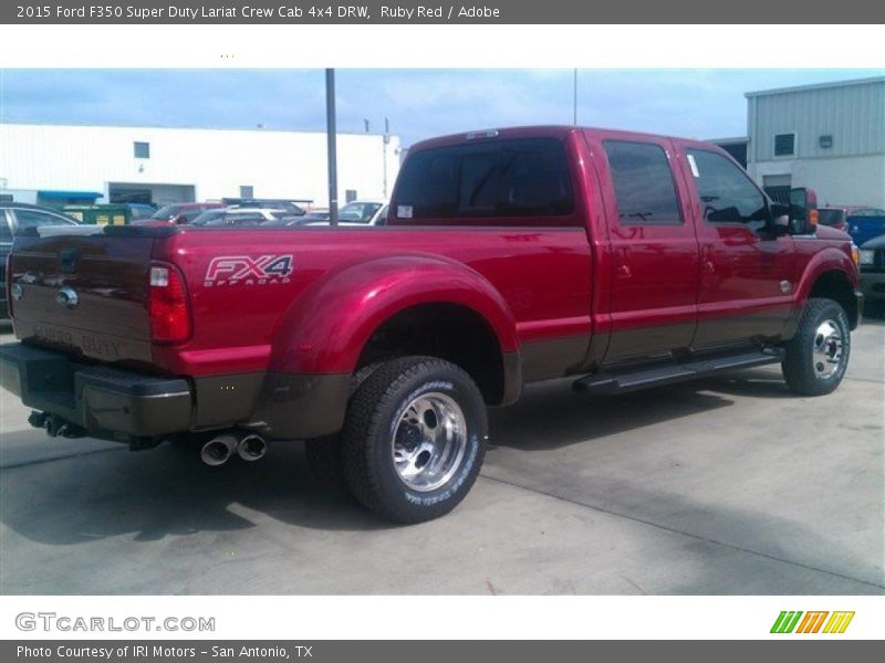 Ruby Red / Adobe 2015 Ford F350 Super Duty Lariat Crew Cab 4x4 DRW