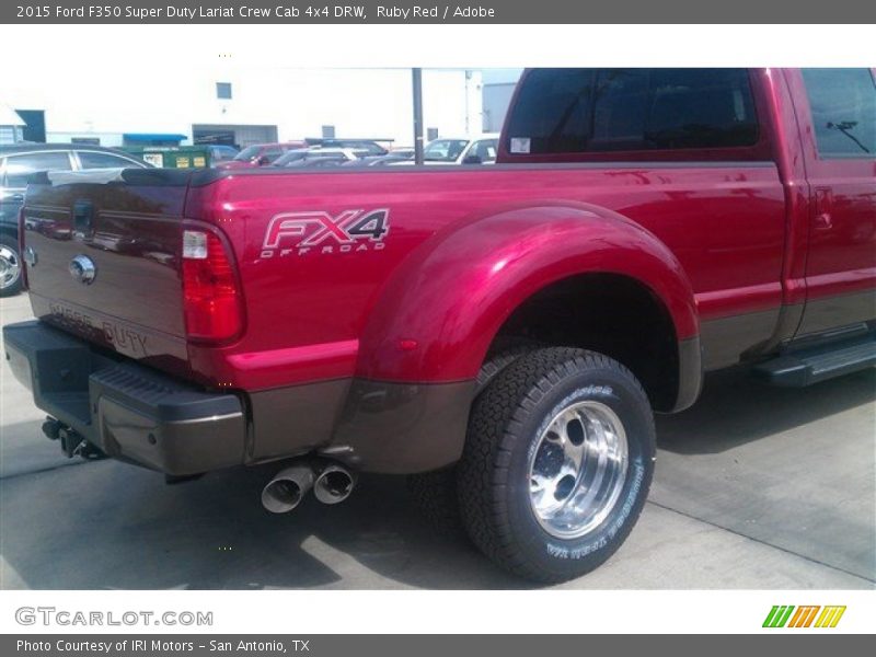 Ruby Red / Adobe 2015 Ford F350 Super Duty Lariat Crew Cab 4x4 DRW