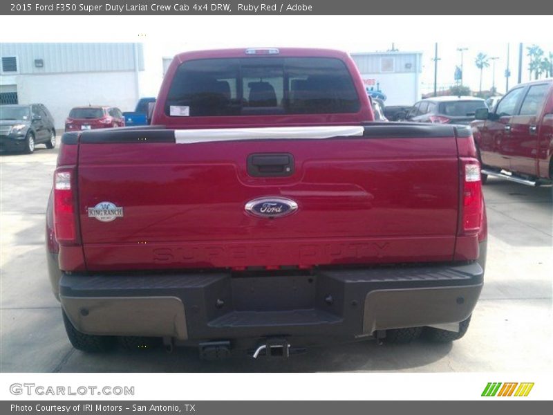 Ruby Red / Adobe 2015 Ford F350 Super Duty Lariat Crew Cab 4x4 DRW