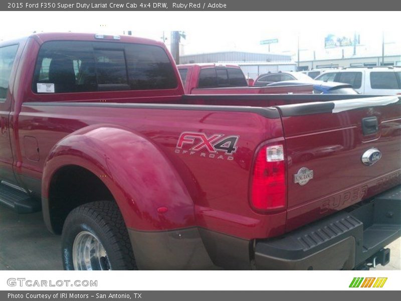 Ruby Red / Adobe 2015 Ford F350 Super Duty Lariat Crew Cab 4x4 DRW
