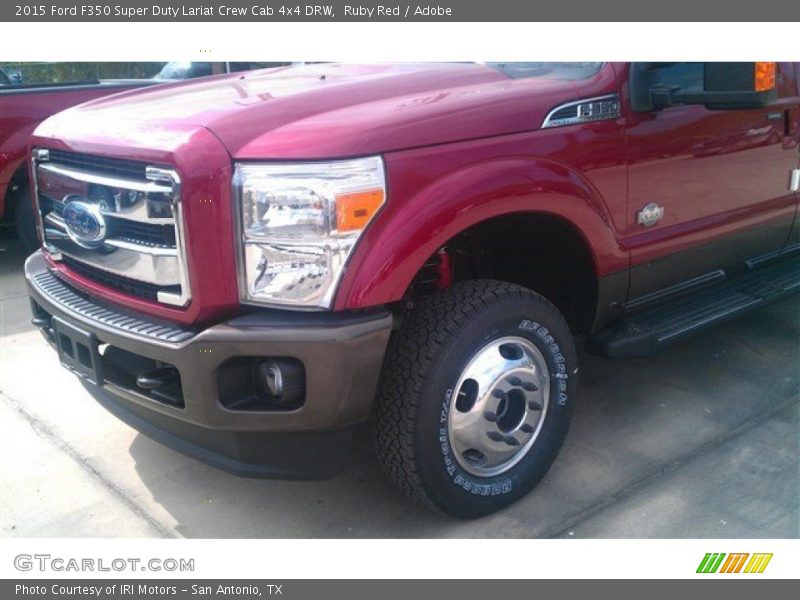 Ruby Red / Adobe 2015 Ford F350 Super Duty Lariat Crew Cab 4x4 DRW