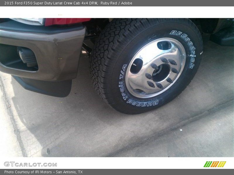 Ruby Red / Adobe 2015 Ford F350 Super Duty Lariat Crew Cab 4x4 DRW