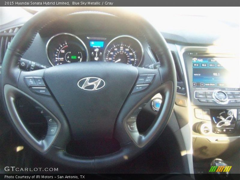 Blue Sky Metallic / Gray 2015 Hyundai Sonata Hybrid Limited