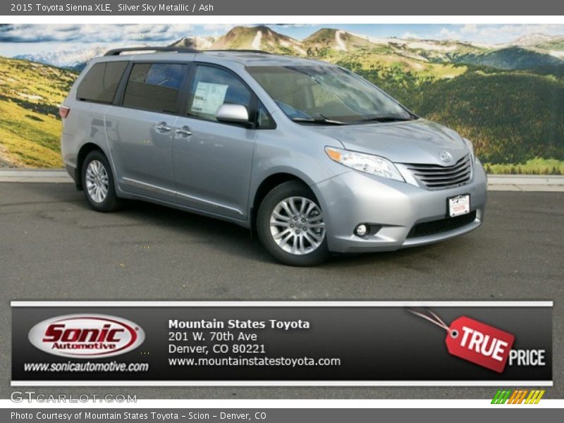 Silver Sky Metallic / Ash 2015 Toyota Sienna XLE