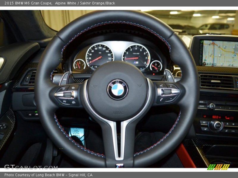 Alpine White / Sakhir Orange/Black 2015 BMW M6 Gran Coupe