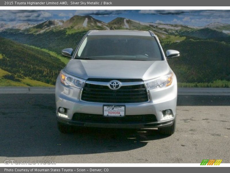 Silver Sky Metallic / Black 2015 Toyota Highlander Limited AWD