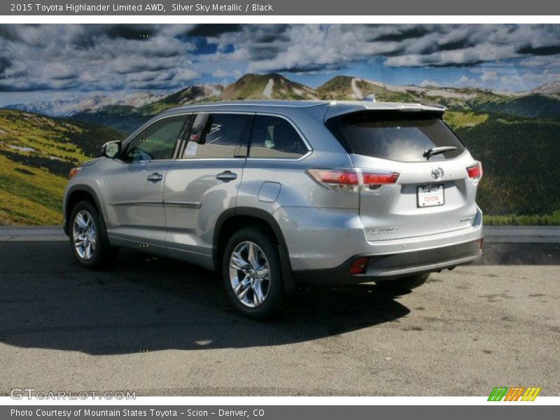 Silver Sky Metallic / Black 2015 Toyota Highlander Limited AWD