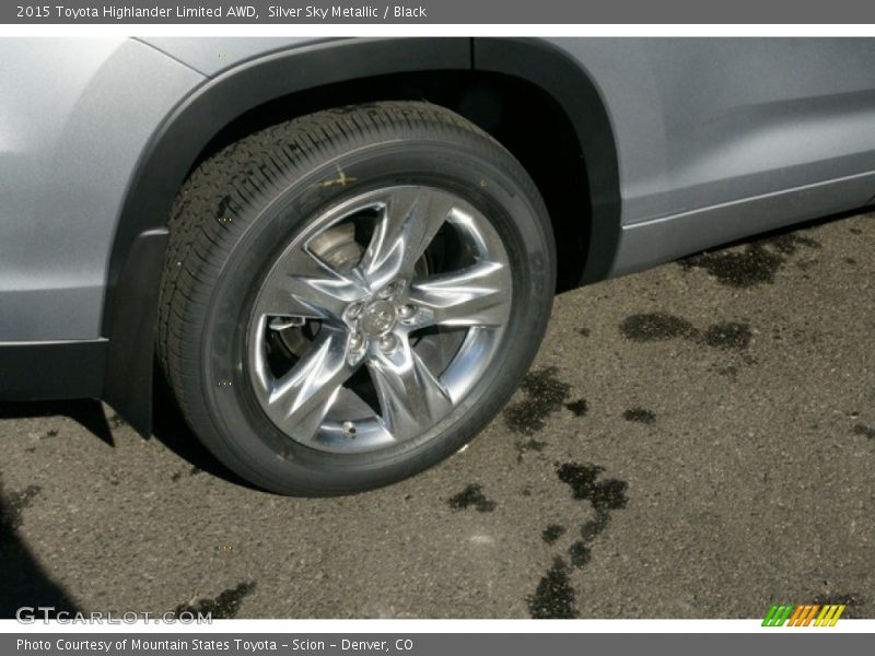 Silver Sky Metallic / Black 2015 Toyota Highlander Limited AWD