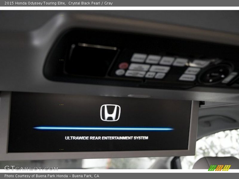 Crystal Black Pearl / Gray 2015 Honda Odyssey Touring Elite