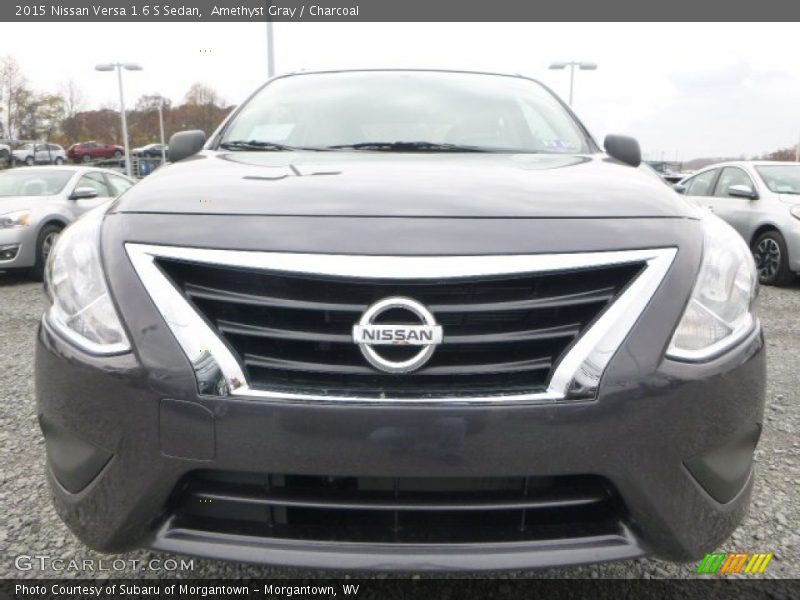 Amethyst Gray / Charcoal 2015 Nissan Versa 1.6 S Sedan