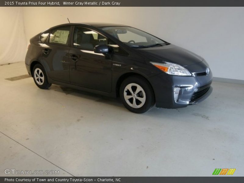 Winter Gray Metallic / Dark Gray 2015 Toyota Prius Four Hybrid