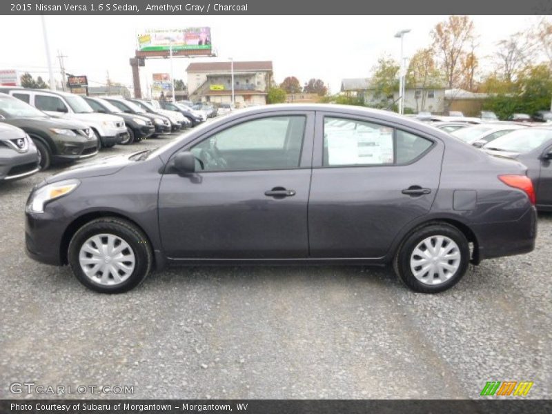 Amethyst Gray / Charcoal 2015 Nissan Versa 1.6 S Sedan