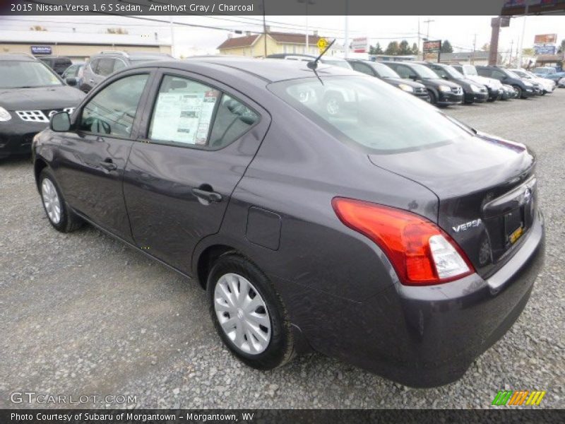 Amethyst Gray / Charcoal 2015 Nissan Versa 1.6 S Sedan