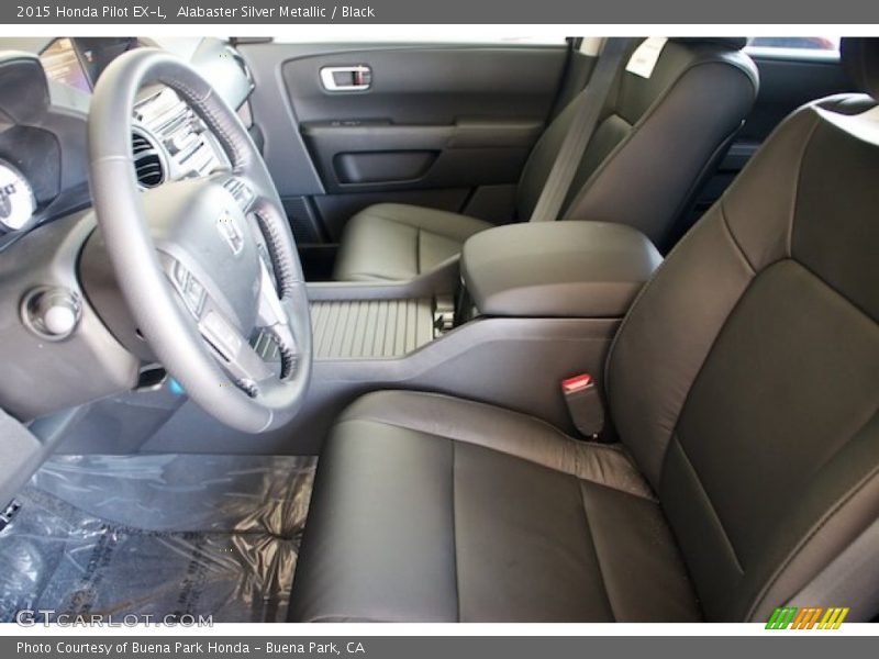 Alabaster Silver Metallic / Black 2015 Honda Pilot EX-L