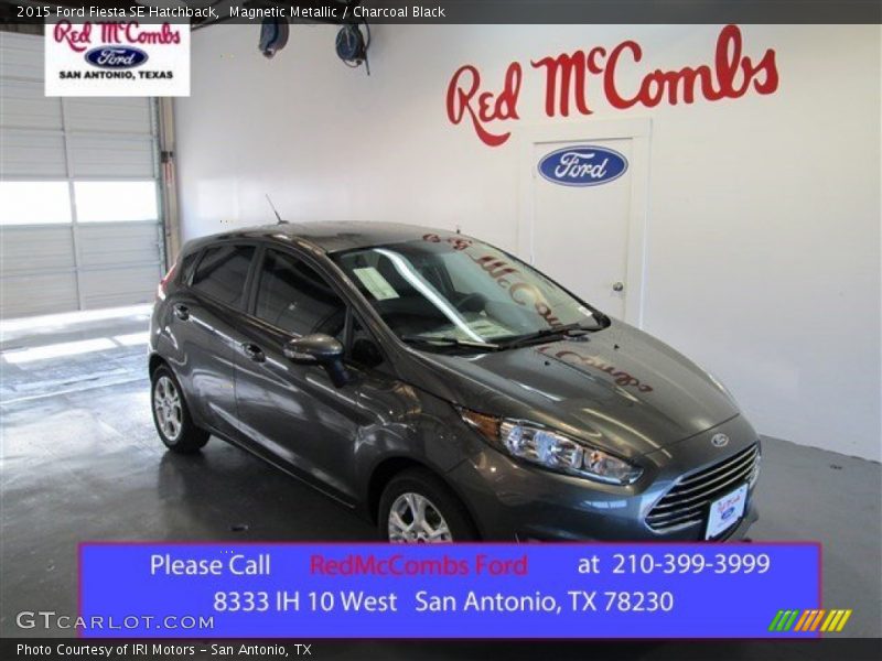 Magnetic Metallic / Charcoal Black 2015 Ford Fiesta SE Hatchback