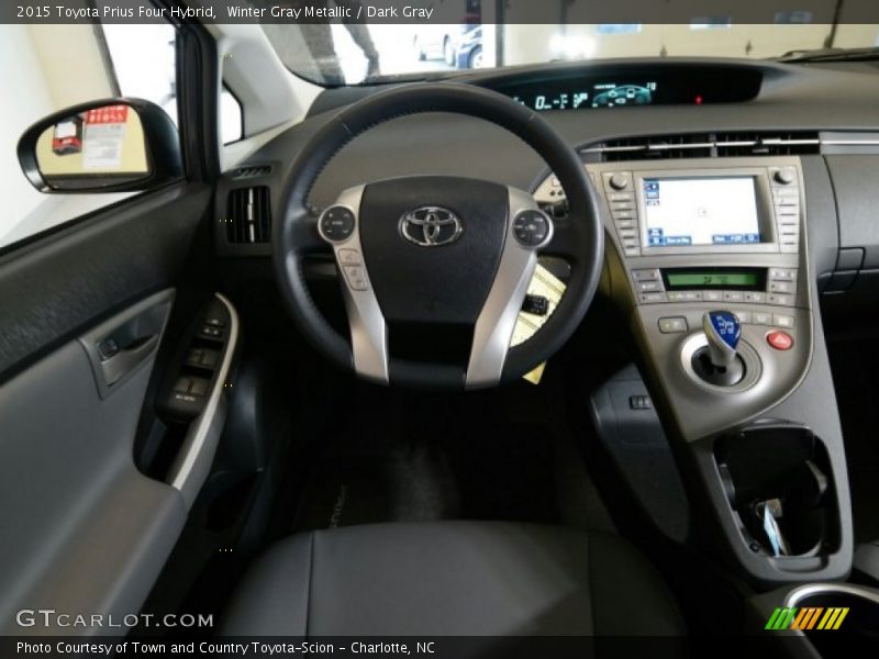 Winter Gray Metallic / Dark Gray 2015 Toyota Prius Four Hybrid