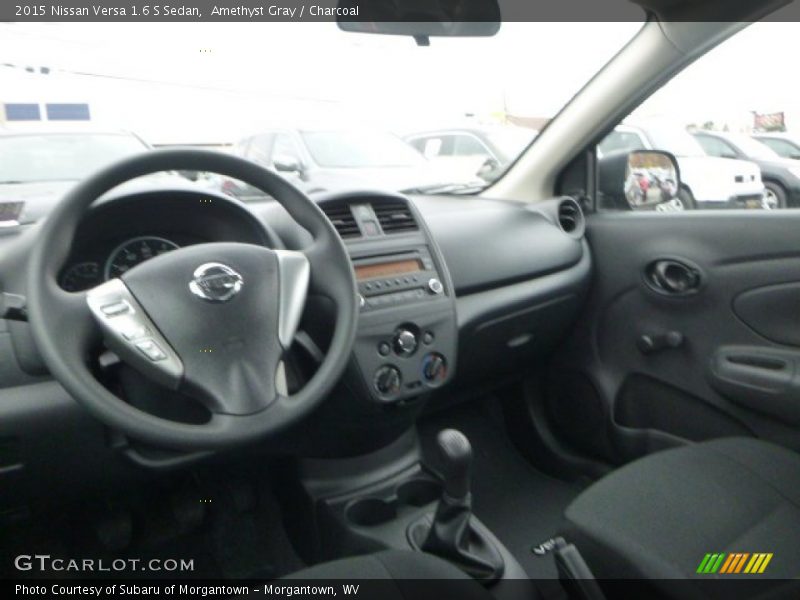 Amethyst Gray / Charcoal 2015 Nissan Versa 1.6 S Sedan