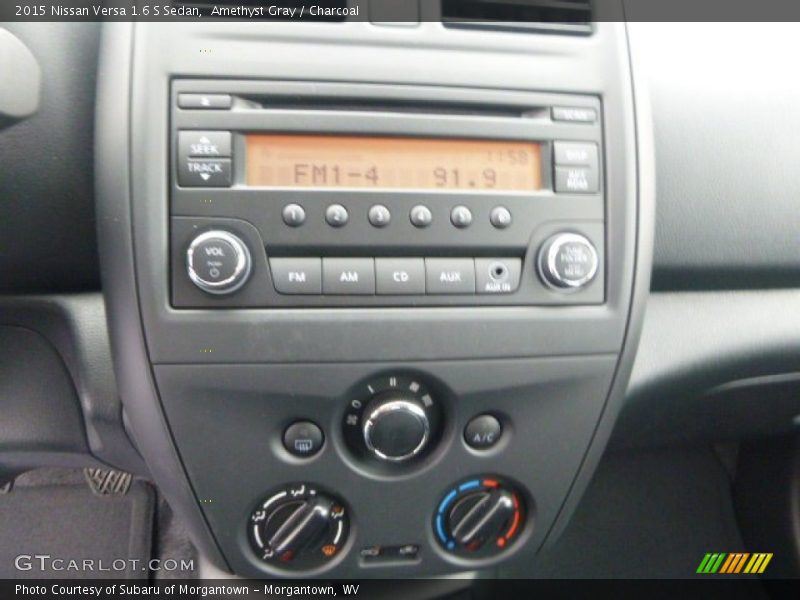 Amethyst Gray / Charcoal 2015 Nissan Versa 1.6 S Sedan
