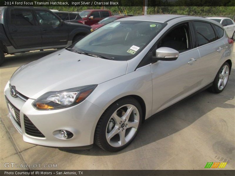 Ingot Silver / Charcoal Black 2014 Ford Focus Titanium Hatchback
