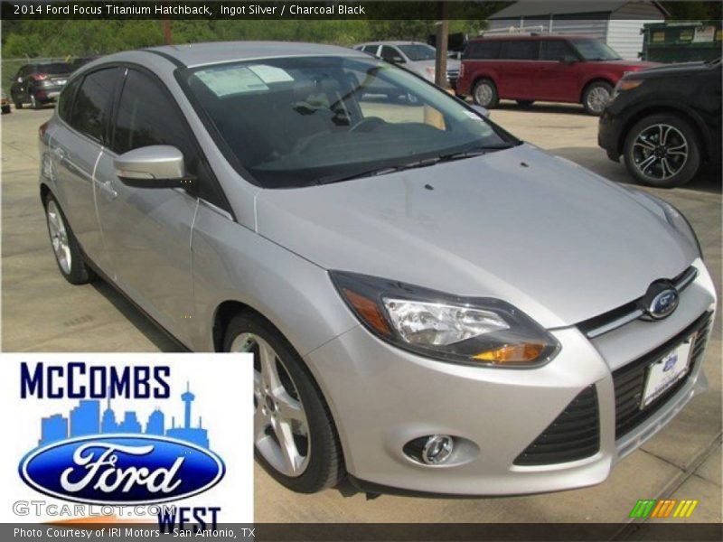 Ingot Silver / Charcoal Black 2014 Ford Focus Titanium Hatchback