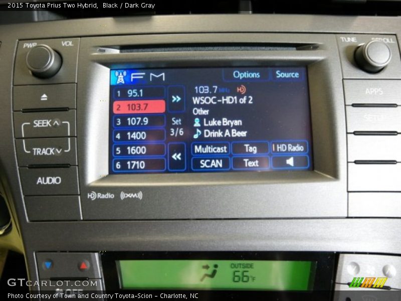 Black / Dark Gray 2015 Toyota Prius Two Hybrid