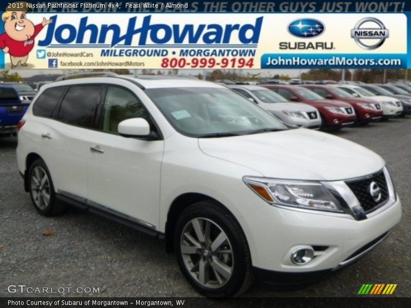 Pearl White / Almond 2015 Nissan Pathfinder Platinum 4x4