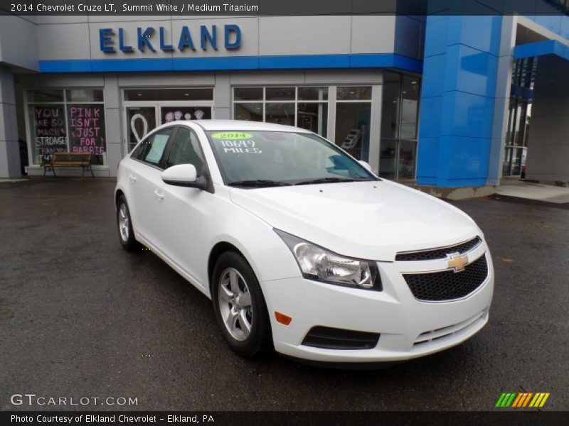 Summit White / Medium Titanium 2014 Chevrolet Cruze LT