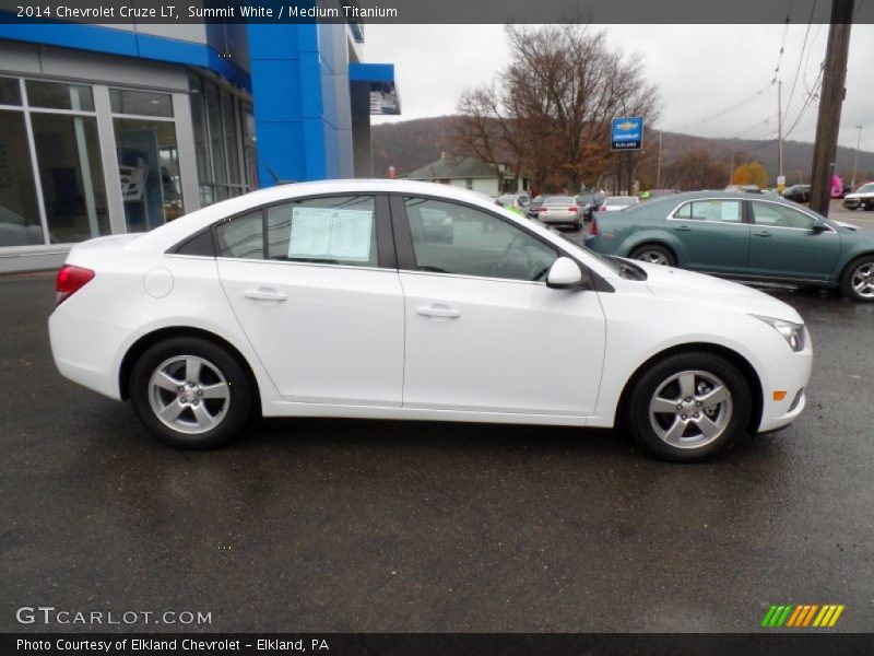 Summit White / Medium Titanium 2014 Chevrolet Cruze LT