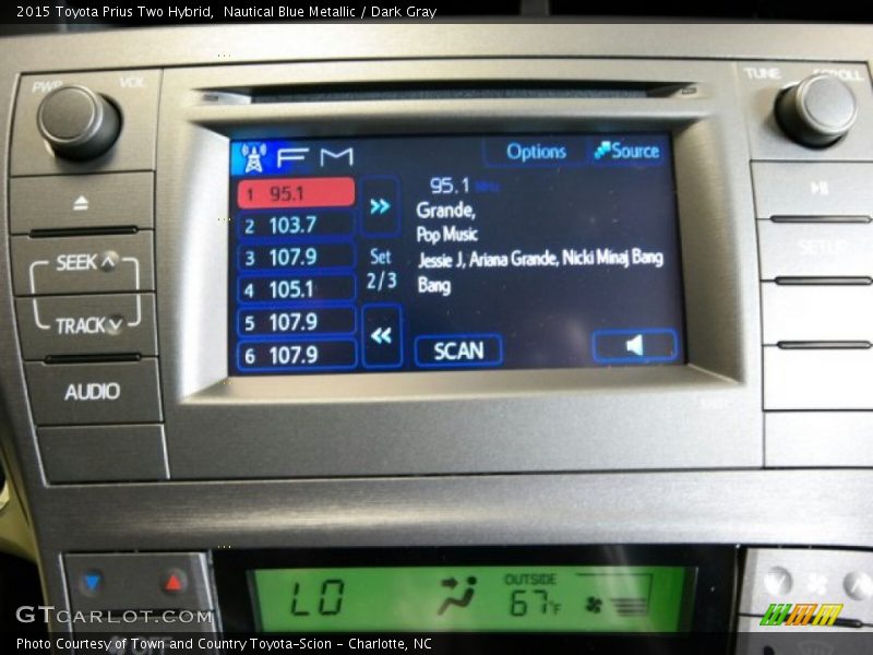 Nautical Blue Metallic / Dark Gray 2015 Toyota Prius Two Hybrid