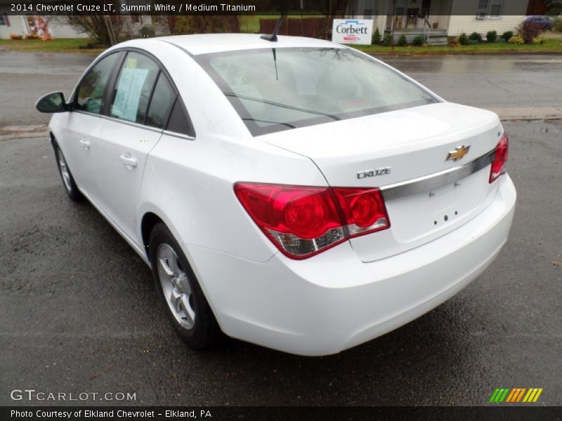 Summit White / Medium Titanium 2014 Chevrolet Cruze LT