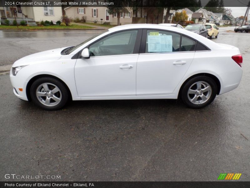 Summit White / Medium Titanium 2014 Chevrolet Cruze LT