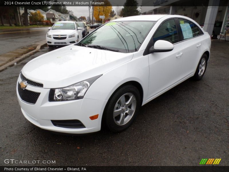 Summit White / Medium Titanium 2014 Chevrolet Cruze LT