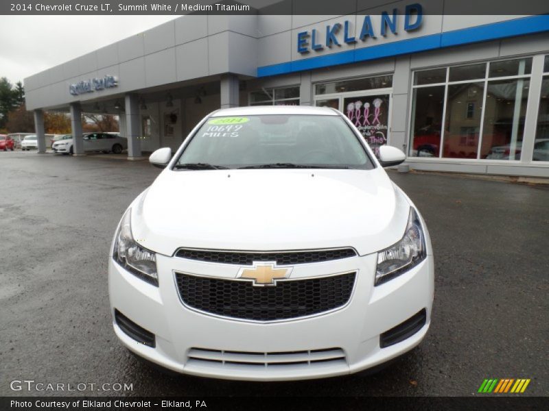 Summit White / Medium Titanium 2014 Chevrolet Cruze LT